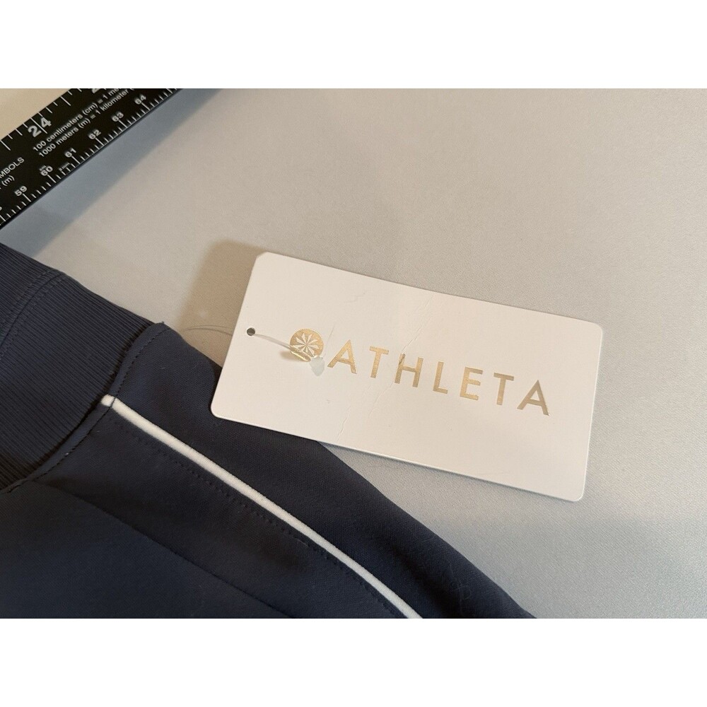 Athleta Venice Track Stripe Wide Leg Pants 3X Blue NWT SculptTek Cropped Plus - Picture 3 of 16